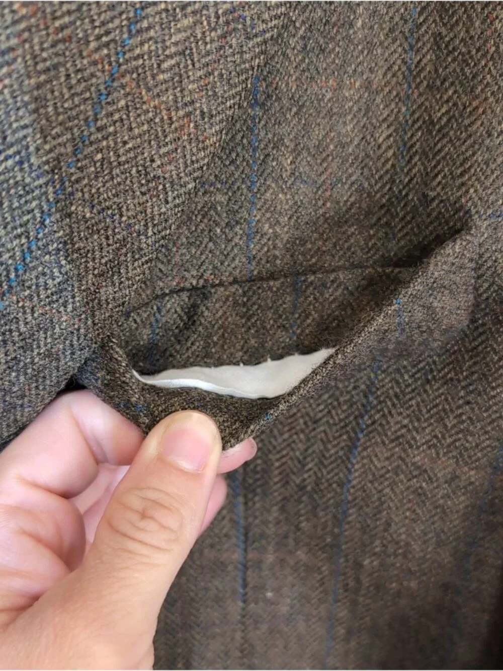 Chaps Ralph Lauren Brown Plaid Lambswool Sport Coat Blazer Mens Size 44R Canada